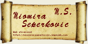 Miomira Šeperković vizit kartica